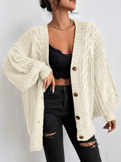 Women’s Oversized Cable Knit Cardigan