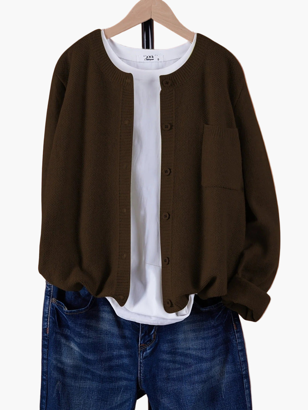 Women’s Oversized Knit Cardigan – Casual Everyday Layer