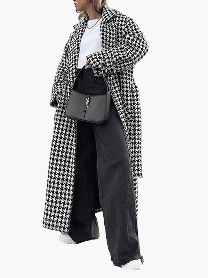 Women’s Camden Houndstooth Longline Coat