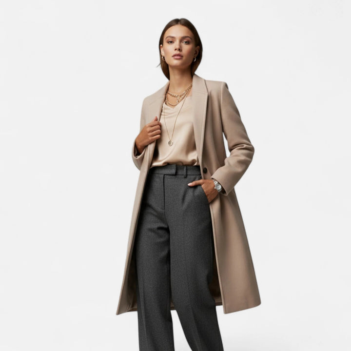 Women’s Classic Longline Lapel Coat