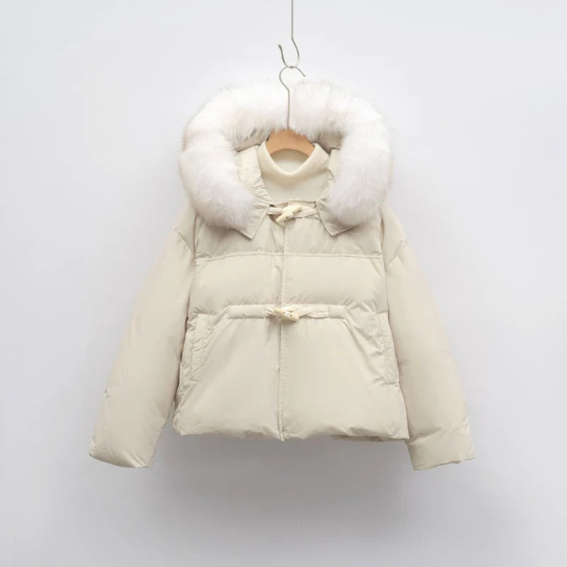 Women’s Fur-Collar Toggle Puffer Jacket