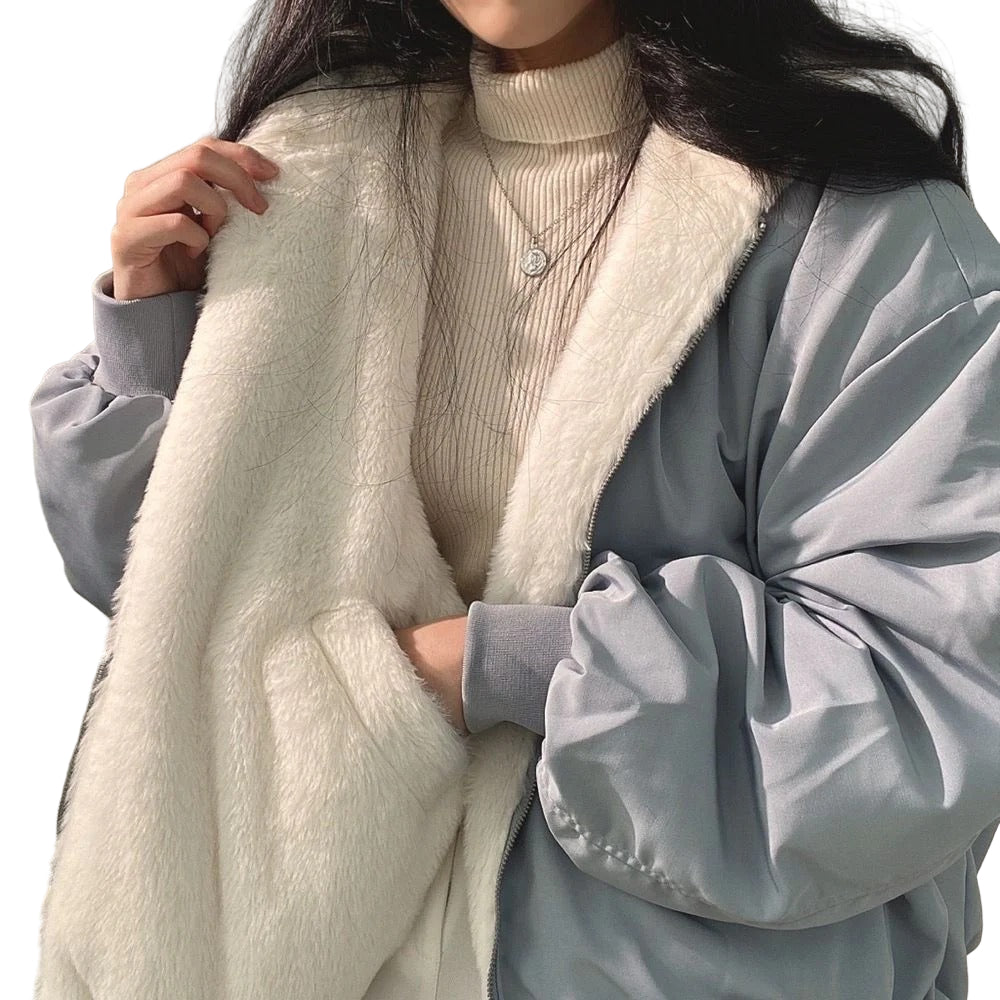 Women’s Double-Sided Wearable Fleece Jacket