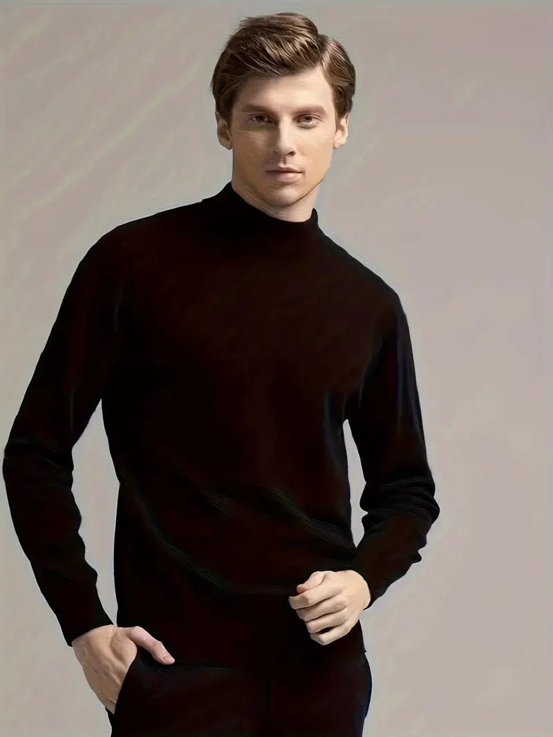 Men’s Elliot Mock Neck Wool-Blend Sweater
