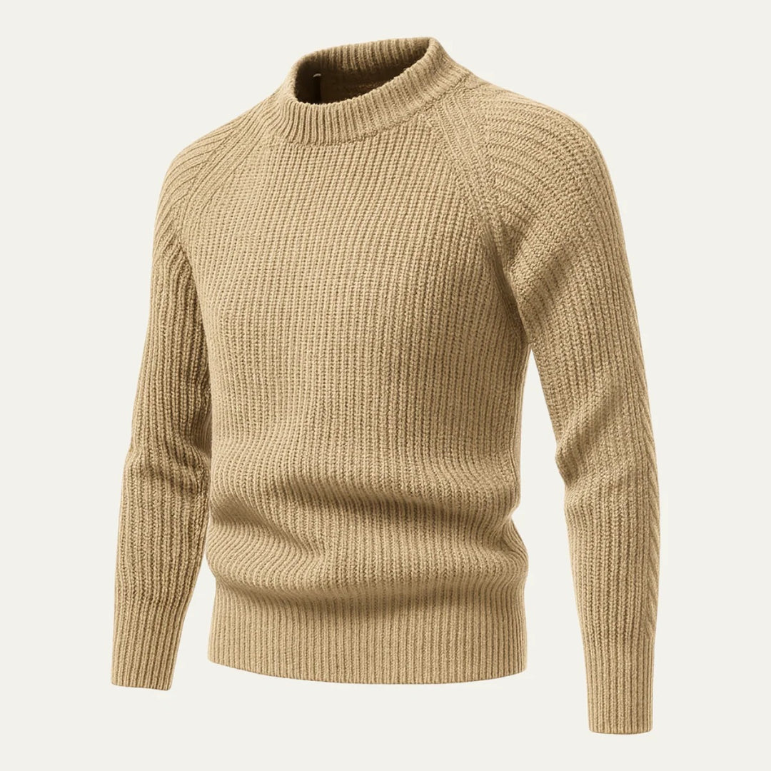 Men’s Hugo Ribbed Crewneck – Minimalist Winter Knit