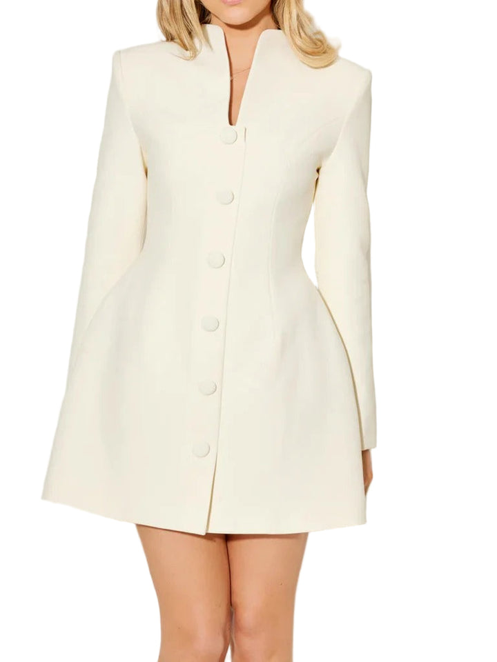 Women’s Vivienne Sculpted Button-Front Mini Coat Dress