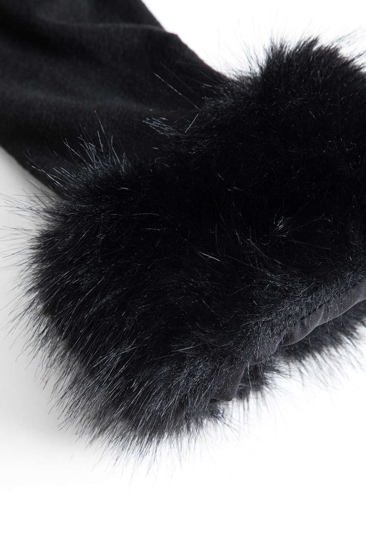 Women’s Liora Faux Fur Trim Cropped Cardigan