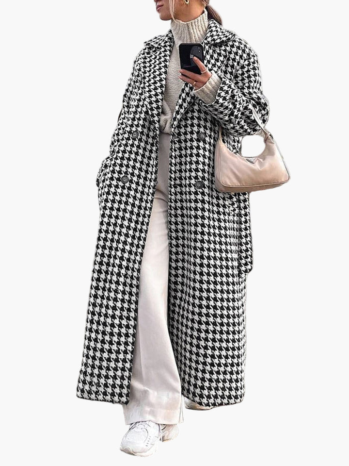 Women’s Camden Houndstooth Longline Coat