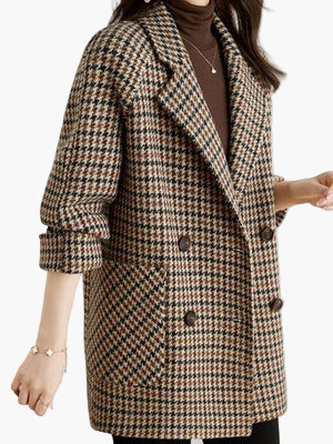Women’s Houndstooth Wool-Blend Blazer