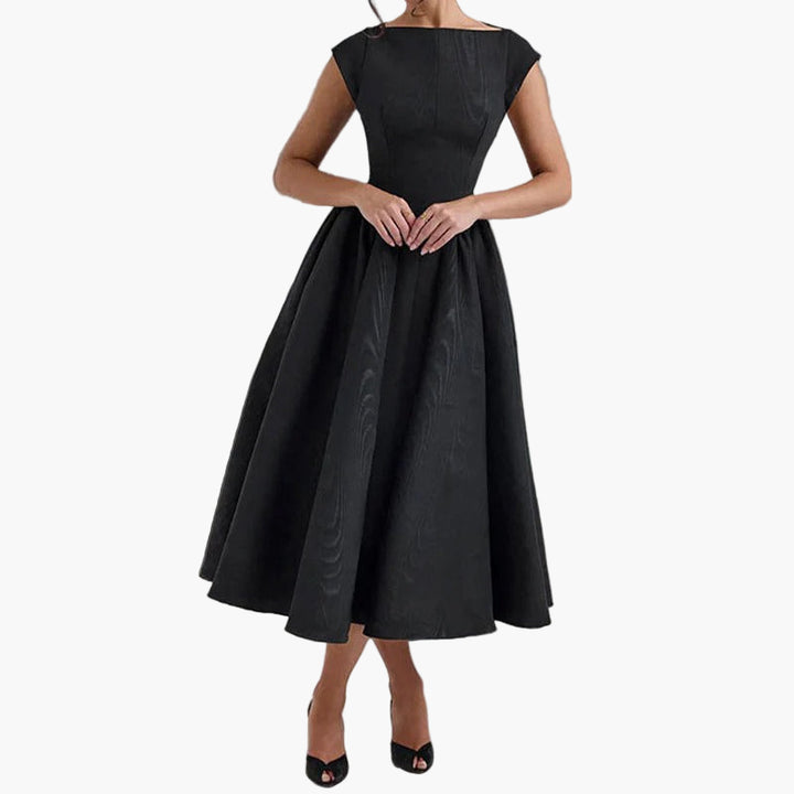 Women’s Cap Sleeve Fit & Flare Midi Dress