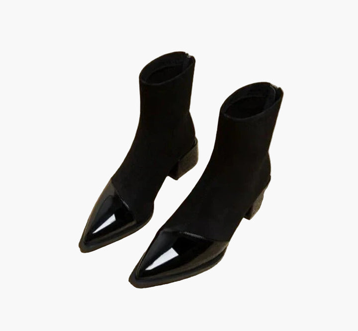 Women’s Patent-Trim Ankle Boots