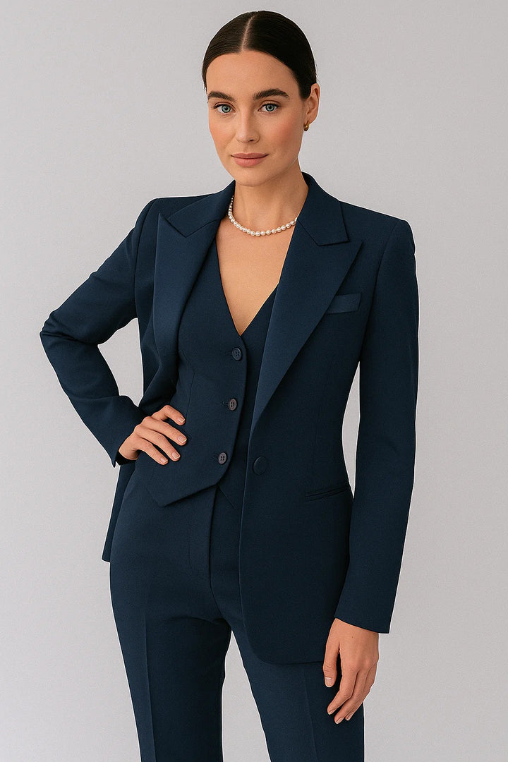 Women’s Aurelia Power Suit – Three-Piece Tailored Set