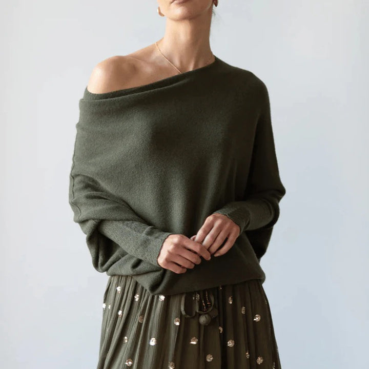 Women’s Alina Off-Shoulder Cashmere Pullover