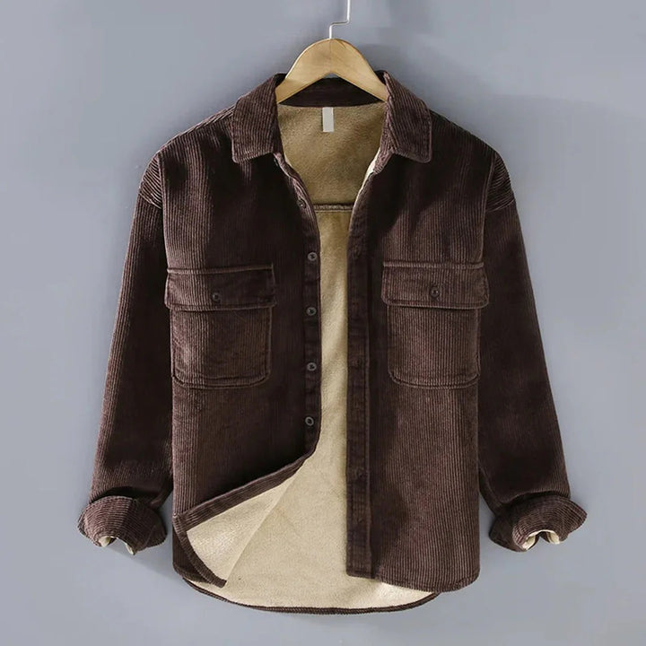 Men’s Rowan Corduroy Sherpa-Lined Overshirt