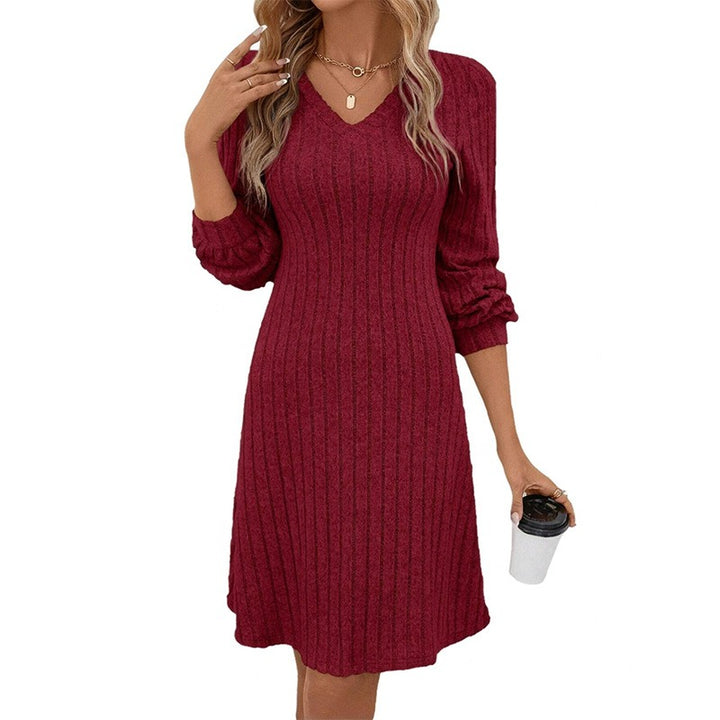 Women’s Alina Ribbed V-Neck Knit Dress
