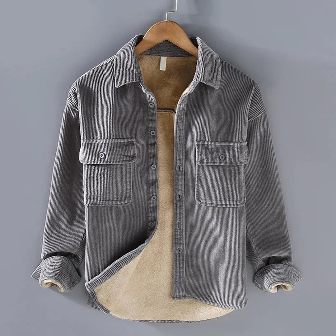 Men’s Rowan Corduroy Sherpa-Lined Overshirt