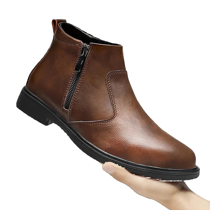 Men’s Carter Leather Zip Ankle Boots