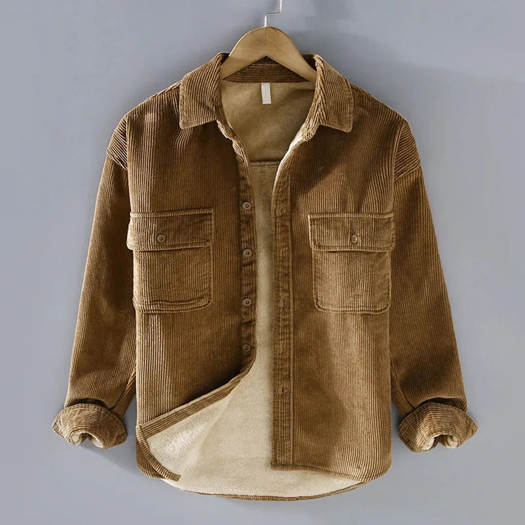 Men’s Rowan Corduroy Sherpa-Lined Overshirt