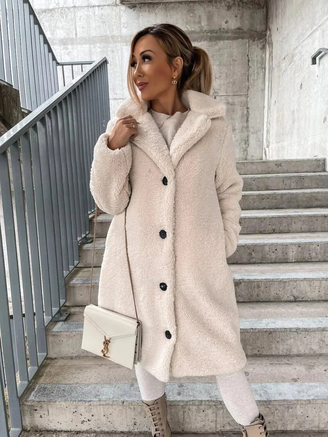 Women’s Sienna Longline Teddy Coat