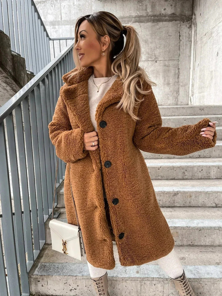 Women’s Sienna Longline Teddy Coat