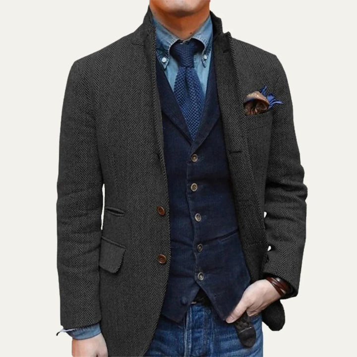 Men’s Camden Herringbone Blazer – Heritage Smart Casual