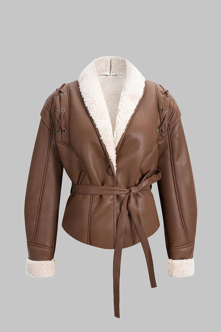Women’s Marlowe Faux Shearling Belted Jacket