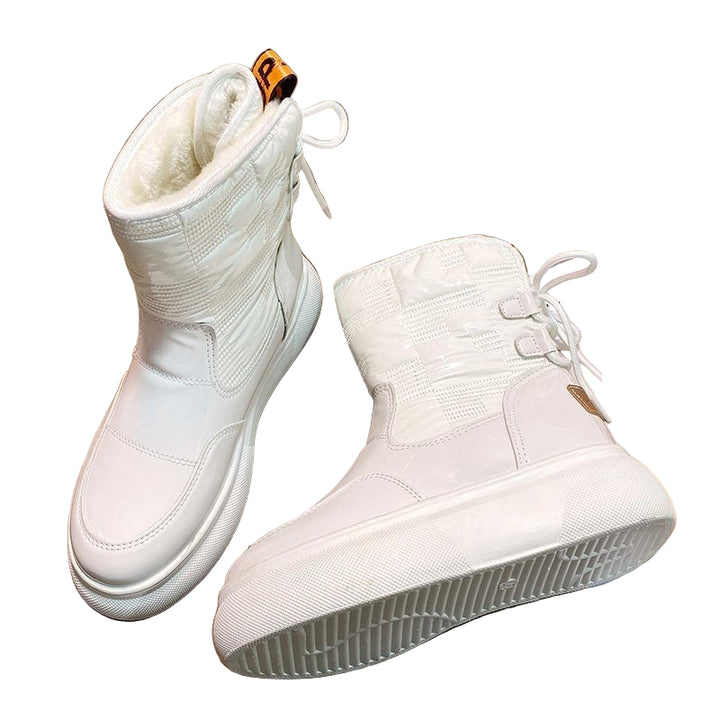 Women’s Waterproof Ankle Snow Boots – Warm Winter Lace-Up Footwear