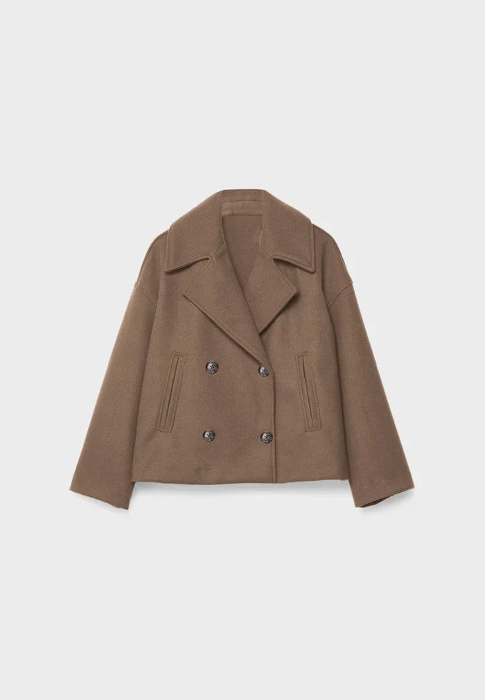 Women’s Cropped Double-Breasted Coat