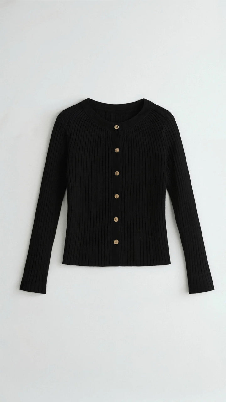 Women’s Elara Ribbed Button-Up Cardigan
