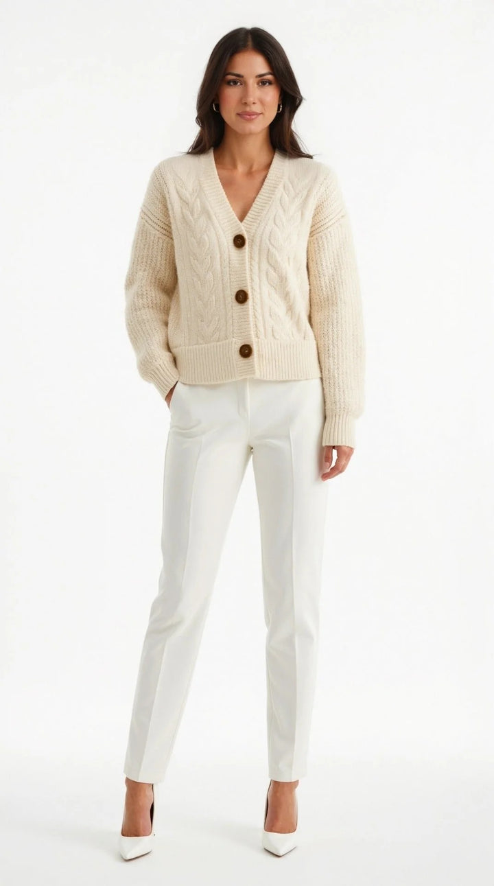 Women’s Elowen Cable Knit Button Cardigan