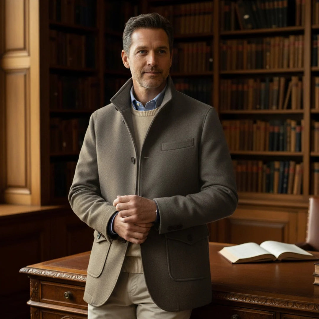 Men’s Harrington Wool Coat – Urban Classic Edit