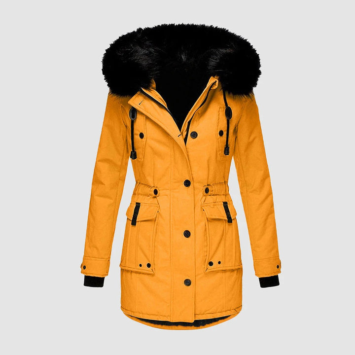 Women’s Arctic Luxe Winter Parka – Faux Fur Hooded Warm Jacket
