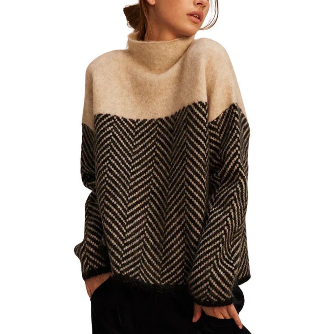 Women’s Marlowe Geometric Contrast Sweater