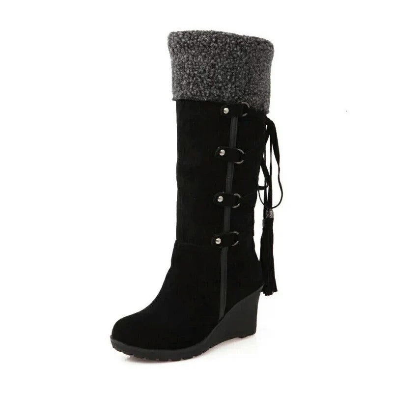 Women’s Aveline Faux Shearling Wedge Winter Boots