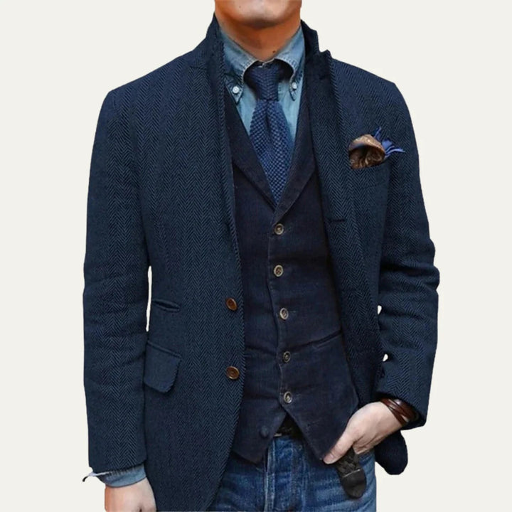 Men’s Camden Herringbone Blazer – Heritage Smart Casual