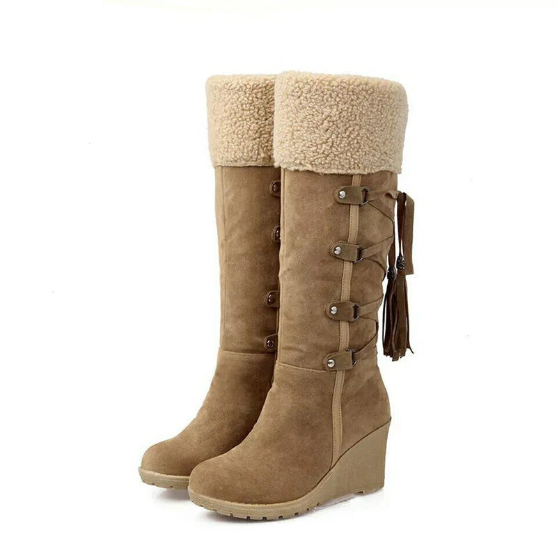 Women’s Aveline Faux Shearling Wedge Winter Boots