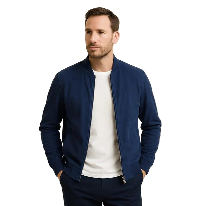 Men’s Harrington Suede-Effect Zip Jacket