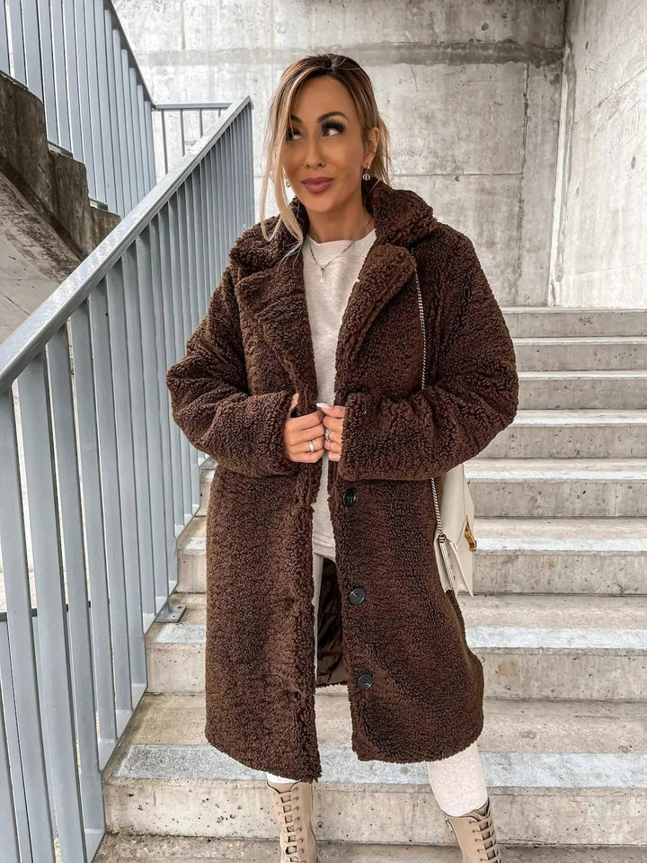 Women’s Sienna Longline Teddy Coat