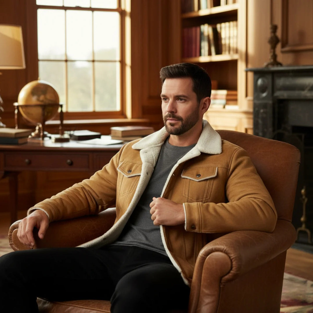 Men’s Nordic Shearling Jacket – Winter Luxe Edition