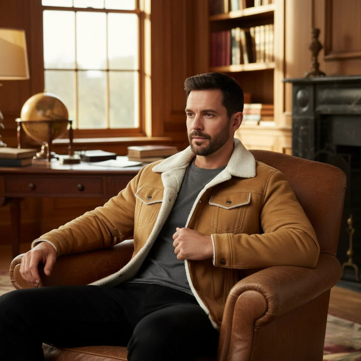 Men’s Nordic Shearling Jacket – Winter Luxe Edition