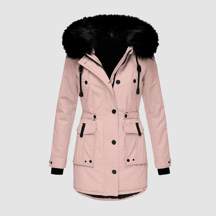 Women’s Arctic Luxe Winter Parka – Faux Fur Hooded Warm Jacket