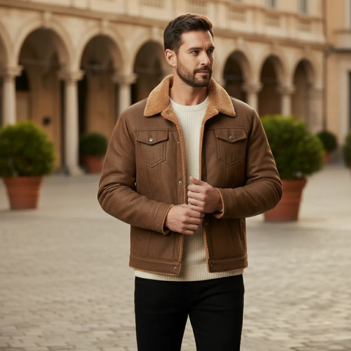 Men’s Nordic Shearling Jacket – Winter Luxe Edition