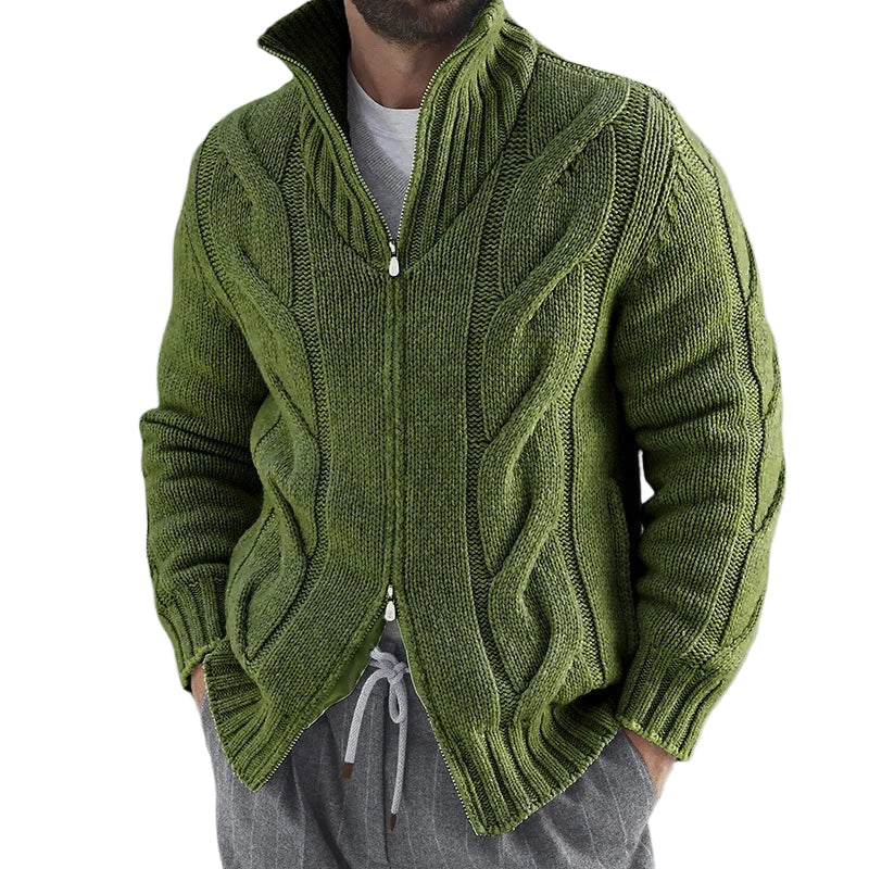 Men’s Winslow Cable Knit Zip Cardigan