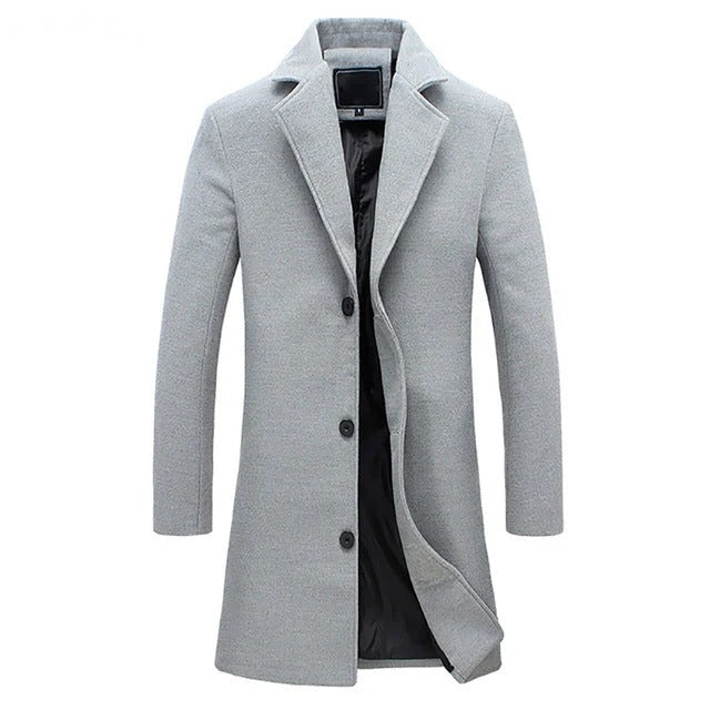 Men’s Arlo Winter Trench Coat – Tailored Cold-Weather Overcoat