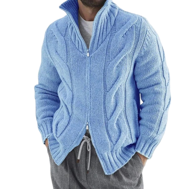 Men’s Winslow Cable Knit Zip Cardigan