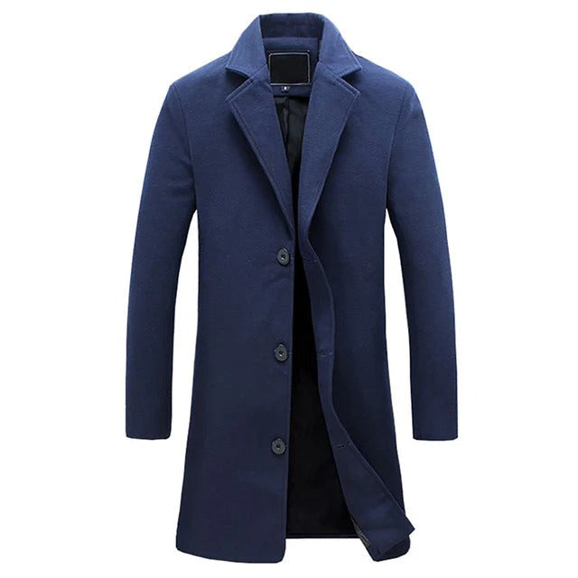 Men’s Arlo Winter Trench Coat – Tailored Cold-Weather Overcoat