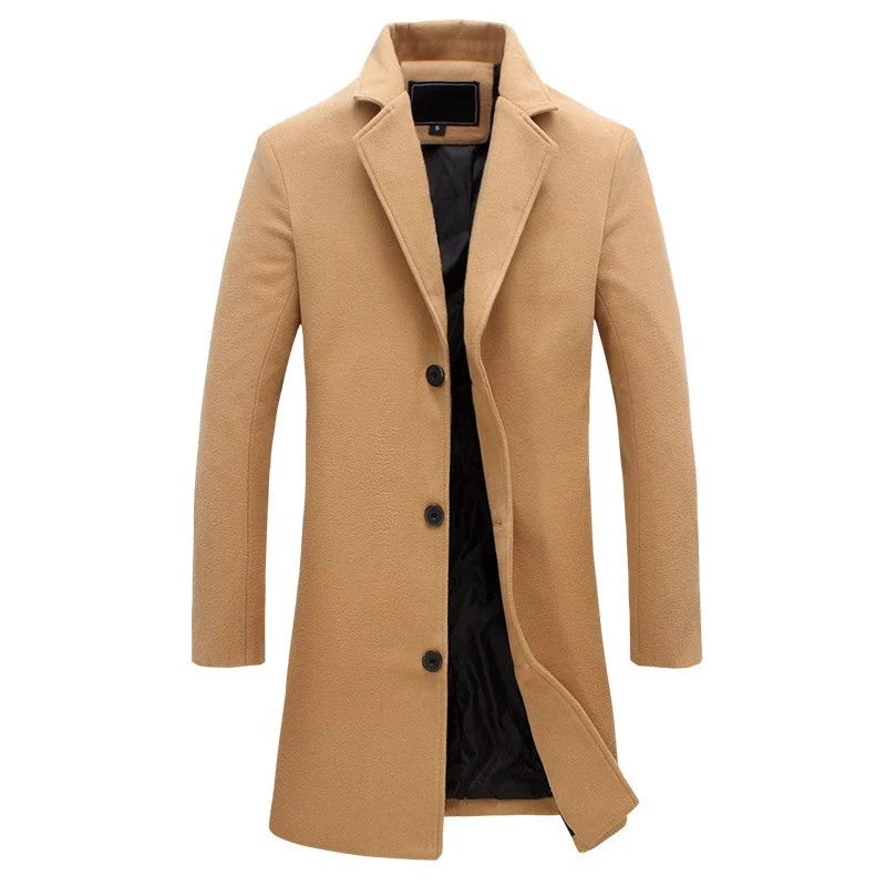 Men’s Arlo Winter Trench Coat – Tailored Cold-Weather Overcoat