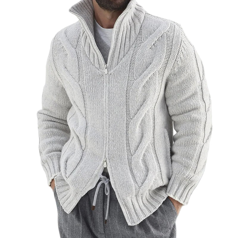 Men’s Winslow Cable Knit Zip Cardigan