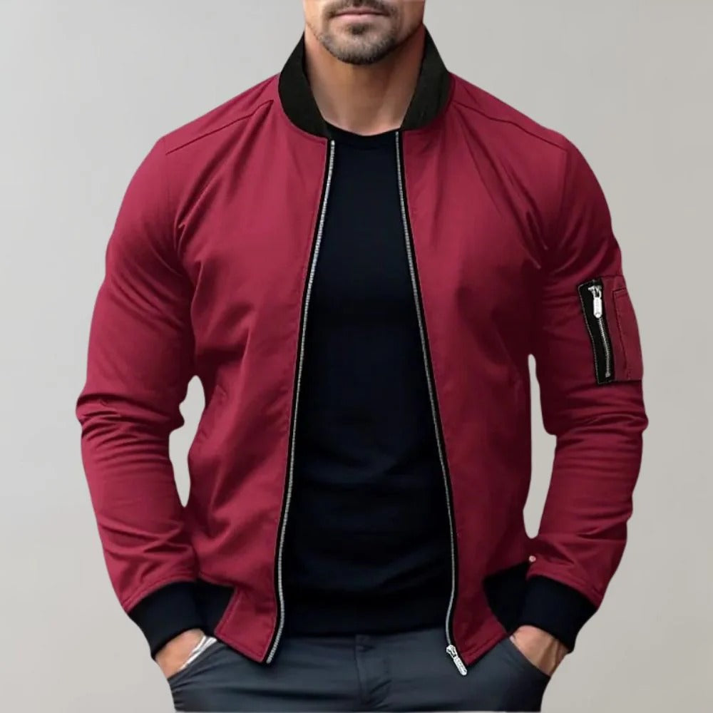 Men’s AeroFlex Lightweight Zip-Up Bomber Jacket