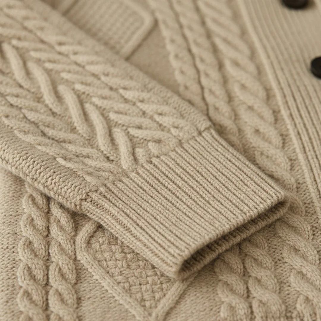 Men’s Rowan Shawl Cardigan – Classic Knit Layer