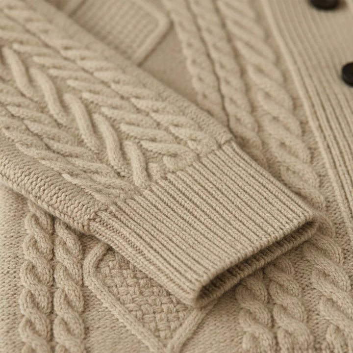 Men’s Rowan Shawl Cardigan – Classic Knit Layer